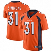 Nike Men & Women & Youth Broncos 31 Justin Simmons Orange NFL Vapor Untouchable Limited Jersey,baseball caps,new era cap wholesale,wholesale hats